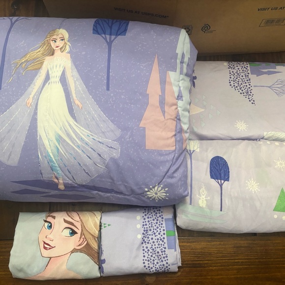 Hard-to-Find Disney Frozen II Twin Bedding Set 5-Piece Comforter EUC